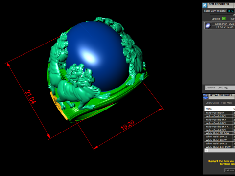 Unicorn ring - Four pixiu ring - Mens ring - N428 3D Print Model
