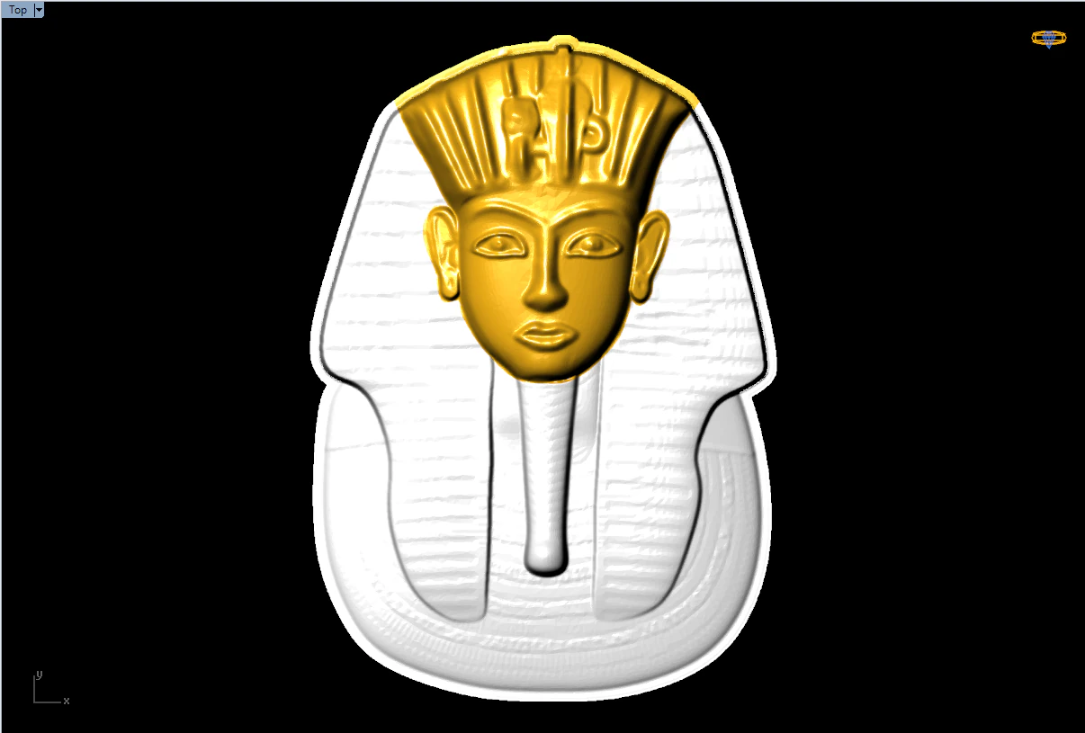 Pharaoh for jewelry - Pharaoh for ring - Pharaoh for pendant - N1118 3D Print Model .c4d .max .obj .3ds .fbx .stl .blend 