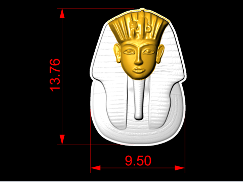 Pharaoh for jewelry - Pharaoh for ring - Pharaoh for pendant - N1118 3D 打印模型