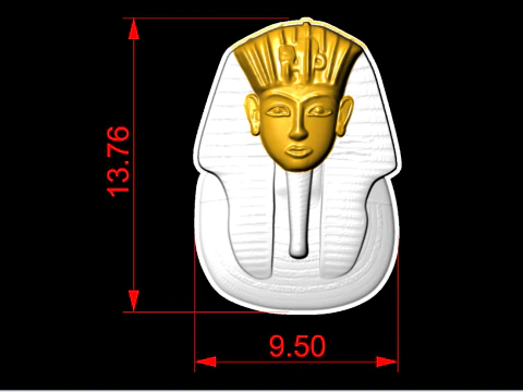 Pharaoh for jewelry - Pharaoh for ring - Pharaoh for pendant - N1118 3D Print Model