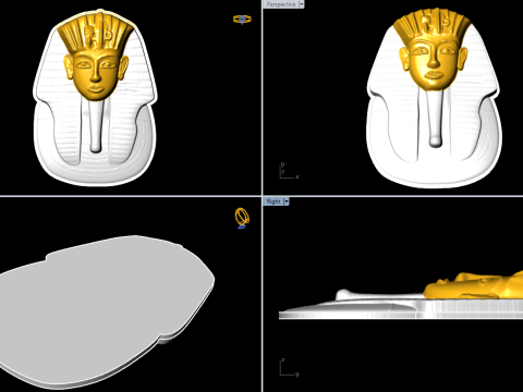 Pharaoh for jewelry - Pharaoh for ring - Pharaoh for pendant - N1118 3D 打印模型
