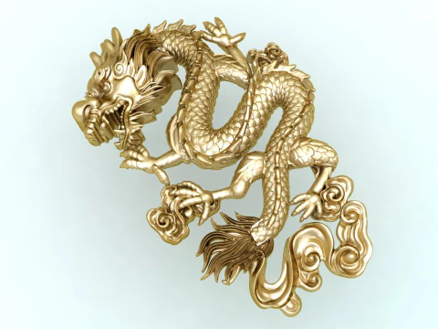 Drag&atilde;o para joias - Drag&atilde;o para anel - Drag&atilde;o para pingente - N931 Modelo de Impressão 3D