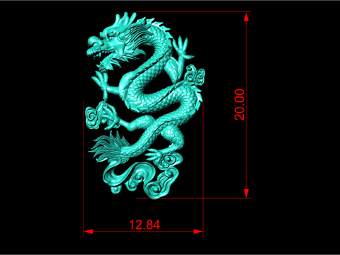 Drache für Schmuck - Drache für Ring - Drache für Anhänger - N931 3D Druckmodell