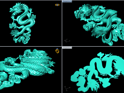 Drache für Schmuck - Drache für Ring - Drache für Anhänger - N931 3D Druckmodell