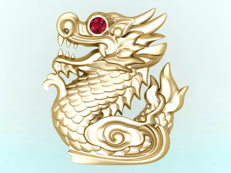 ジュエリー用ドラゴン - リング用ドラゴン - ペンダント用ドラゴン - N428 3Dプリントモデル .c4d .max .obj .3ds .fbx .stl .blend 