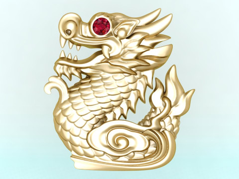 Dragon for jewelry - Dragon for ring - Dragon for pendant - N428 Model Cetak 3D