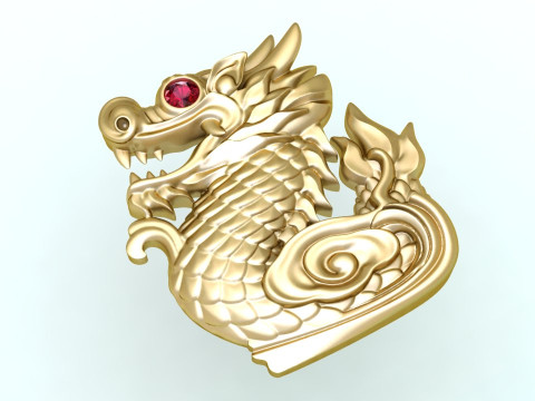 Dragon for jewelry - Dragon for ring - Dragon for pendant - N428 Model Cetak 3D