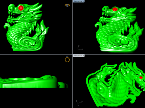 Dragon for jewelry - Dragon for ring - Dragon for pendant - N428 Model Cetak 3D