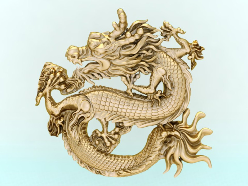 Dragon for jewelry - Dragon for ring - Dragon for pendant - N514 3D Принт Модель .c4d .max .obj .3ds .fbx .stl .blend
