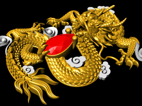 Dragon for jewelry - Dragon for ring - Dragon for pendant - N803 3D Print Model