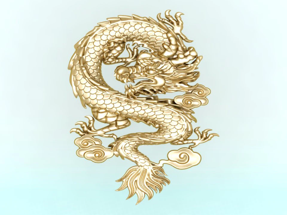 Dragon for jewelry - Dragon for ring - Dragon for pendant - N1127 3D Print Model .c4d .max .obj .3ds .fbx .stl .blend 