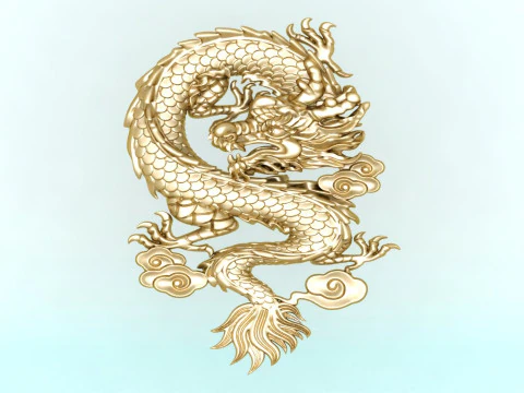 Drag&atilde;o para joias - Drag&atilde;o para anel - Drag&atilde;o para pingente - N1127 Modelo de Impressão 3D