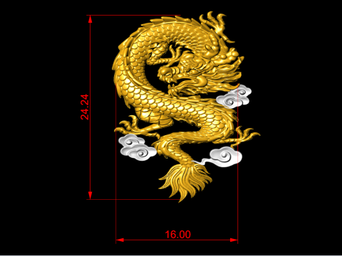 Dragon for jewelry - Dragon for ring - Dragon for pendant - N1127 3D प्रिंट मॉडल
