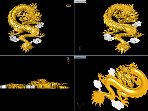 Dragon for jewelry - Dragon for ring - Dragon for pendant - N1127 3D Print Model