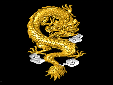 Dragon for jewelry - Dragon for ring - Dragon for pendant - N1127 3D Print Model