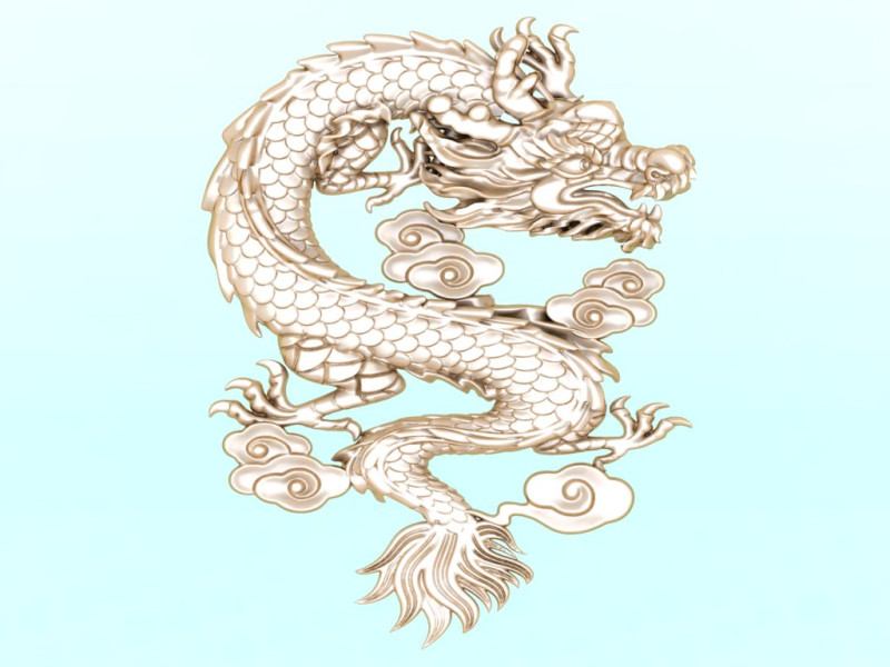 Drache für Schmuck - Drache für Ring - Drache für Anhänger - N1127A 3D Druckmodell .c4d .max .obj .3ds .fbx .stl .blend 