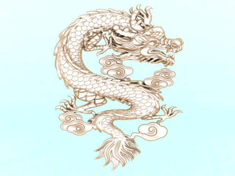 Dragon pour bijoux - Dragon pour bague - Dragon pour pendentif - N1127A Modèles 3D en vedette