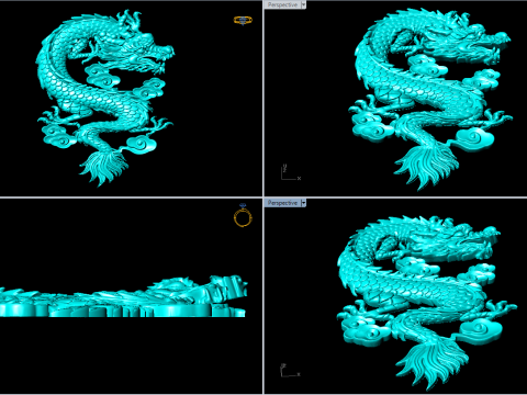 Drache für Schmuck - Drache für Ring - Drache für Anhänger - N1127A 3D Druckmodell