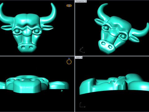 Buffalo for jewelry - Gaur for jewelry - Cow for jewelry - N738 3D प्रिंट मॉडल