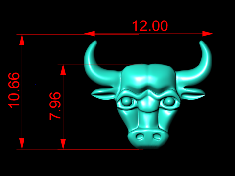 Buffalo for jewelry - Gaur for jewelry - Cow for jewelry - N738 3D प्रिंट मॉडल