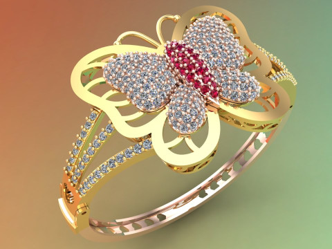 Butterfly bracelet - Womens bracelet - N68 3Dプリントモデル
