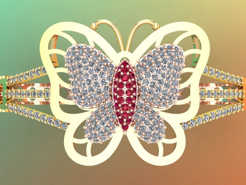 Butterfly bracelet - Womens bracelet - N68 3D Принт Модель