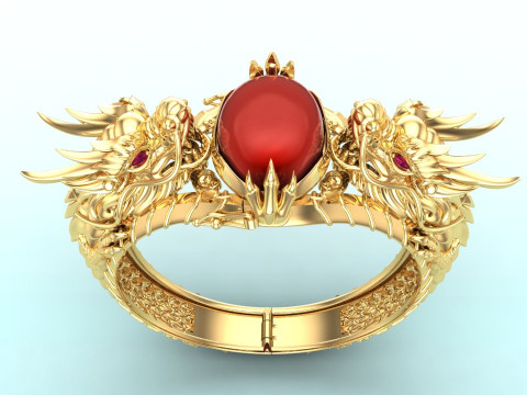 Dragon bracelet - Mens dragon bracelet - Mens bracelet - N1124 3D Print Model