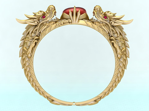 Dragon bracelet - Mens dragon bracelet - Mens bracelet - N1124 3D Print Model