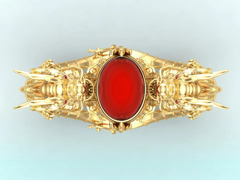 Dragon bracelet - Mens dragon bracelet - Mens bracelet - N1124 3D Print Model