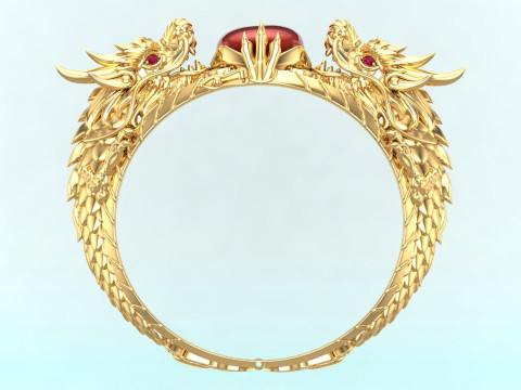 Dragon bracelet - Mens dragon bracelet - Mens bracelet - N1124 3D Print Model