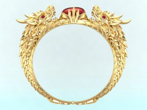 Dragon bracelet - Mens dragon bracelet - Mens bracelet - N1124 3D Print Model