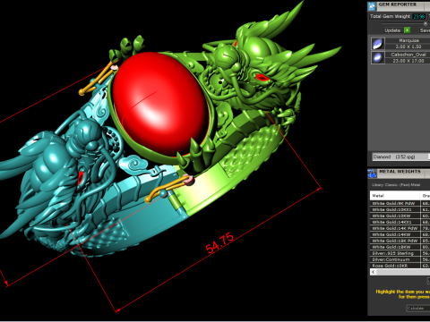 Dragon bracelet - Mens dragon bracelet - Mens bracelet - N1124 3D Print Model