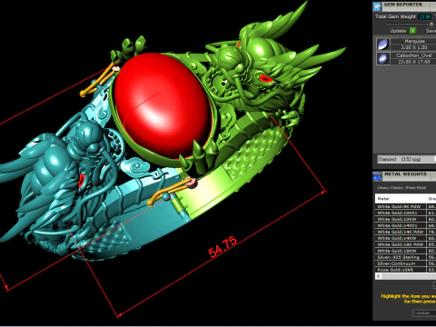 Dragon bracelet - Mens dragon bracelet - Mens bracelet - N1124 3D Print Model