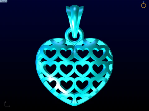 Pingente cora&ccedil;&atilde;o - Pingente feminino - N849 Modelo de Impressão 3D