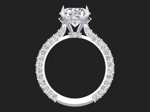 Diamond ring - Womens ring - Womens luxury ring - N952 Model Cetak 3D