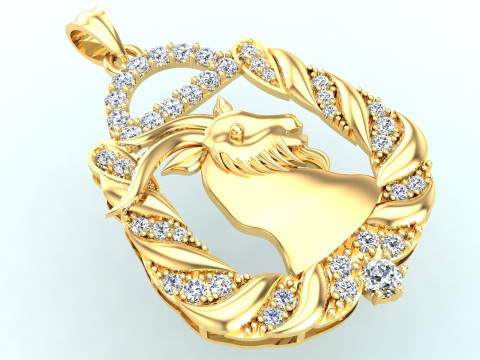 Goat pendant - N498 3D Print Model