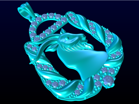 Goat pendant - N498 3D Print Model