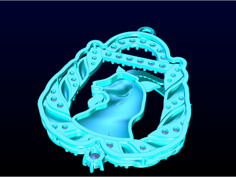 Goat pendant - N498 3D Print Model