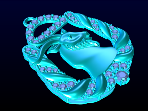 Goat pendant - N498 3D Print Model