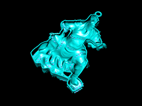 关羽吊坠 - 关羽吊坠 - 男士吊坠 - N858 3D 打印模型
