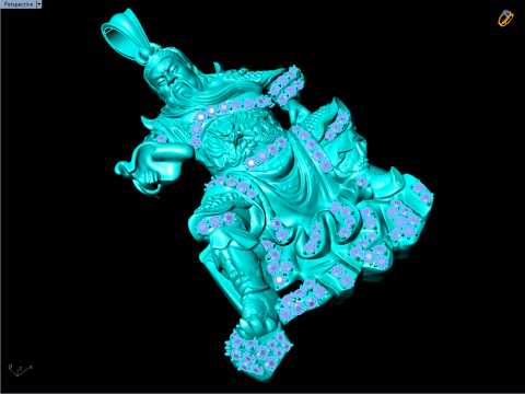 关羽吊坠 - 关羽吊坠 - 男士吊坠 - N858 3D 打印模型