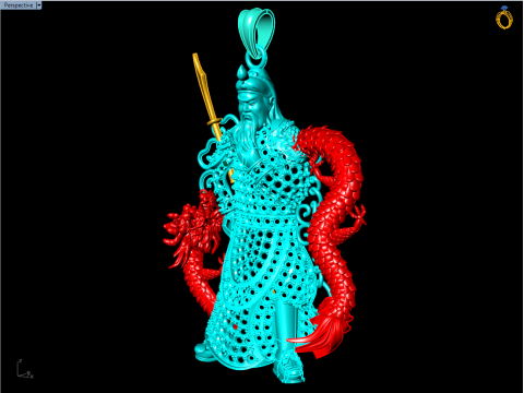 गुआन यू पेंडेंट - गुआन्यू पेंडेंट - पुरुषों का पेंडेंट - N6150 3D प्रिंट मॉडल