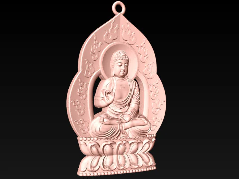Amitabha Buddha pendant - Adida Buddha pendant - Buddha pendant - N021833 3D Print Model
