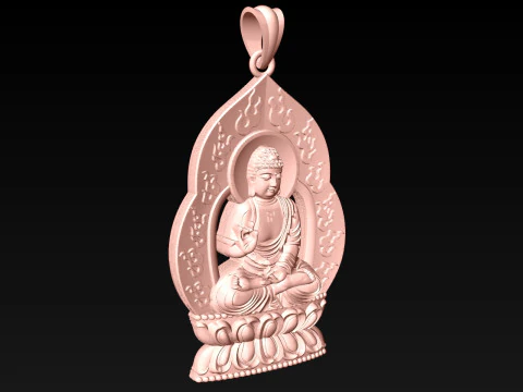 Amitabha Buddha pendant - Adida Buddha pendant - Buddha pendant - N021833 3D Print Model
