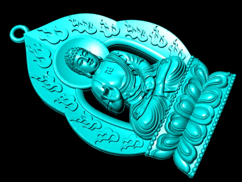 Amitabha Buddha pendant - Adida Buddha pendant - Buddha pendant - N021833 3D Print Model