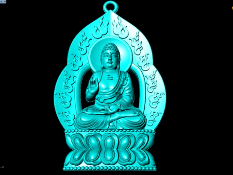 Amitabha Buddha pendant - Adida Buddha pendant - Buddha pendant - N021833 3D Print Model
