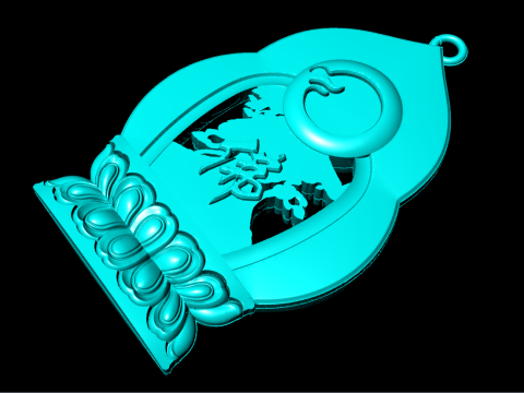 Manjushri Bodhisattva pendant - Buddha pendant - N021908 3D Print Model