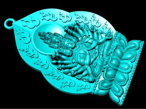 Guan Yin duizend ogen handen - Avalokistesvara Boeddha hanger - N022141 3D printmodel