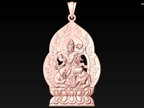 Samantabhadra Bodhisattva - Samantabhadra Buddha Pendant - N022256 3D Print Model