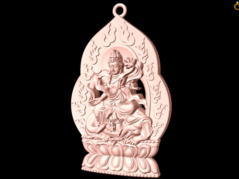 सामंतभद्र बोधिसत्व - सामंतभद्र बुद्ध पेंडेंट - N022256 3D प्रिंट मॉडल